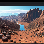 ** A customizable, flexible metaverse landscape. Focus on showing the potential for detailed customization, reflecting a creator's unique vision. Use visual cues to suggest scripting and coding capabilities.

**